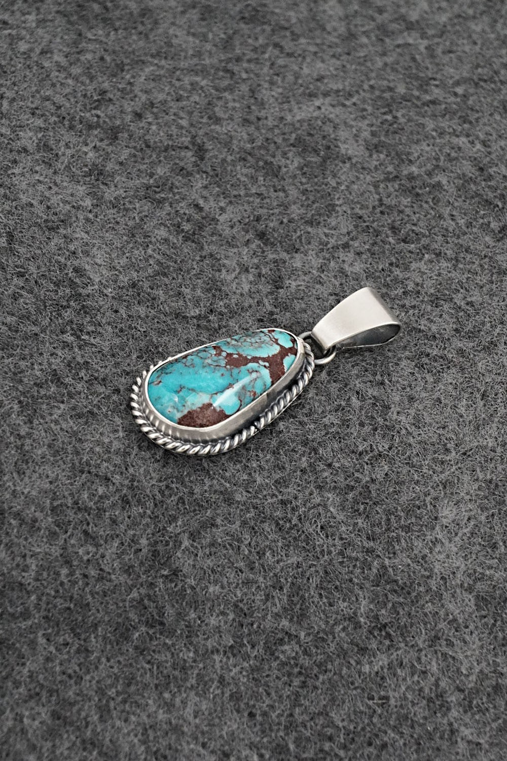 Turquoise & Sterling Silver Pendant - Rena Begay