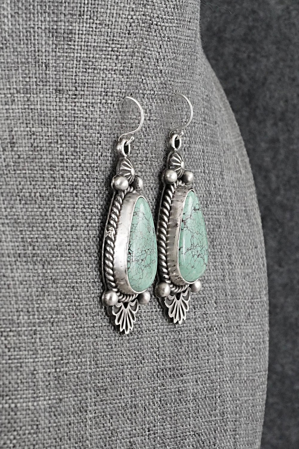 Turquoise & Sterling Silver Earrings - Michael Calladitto