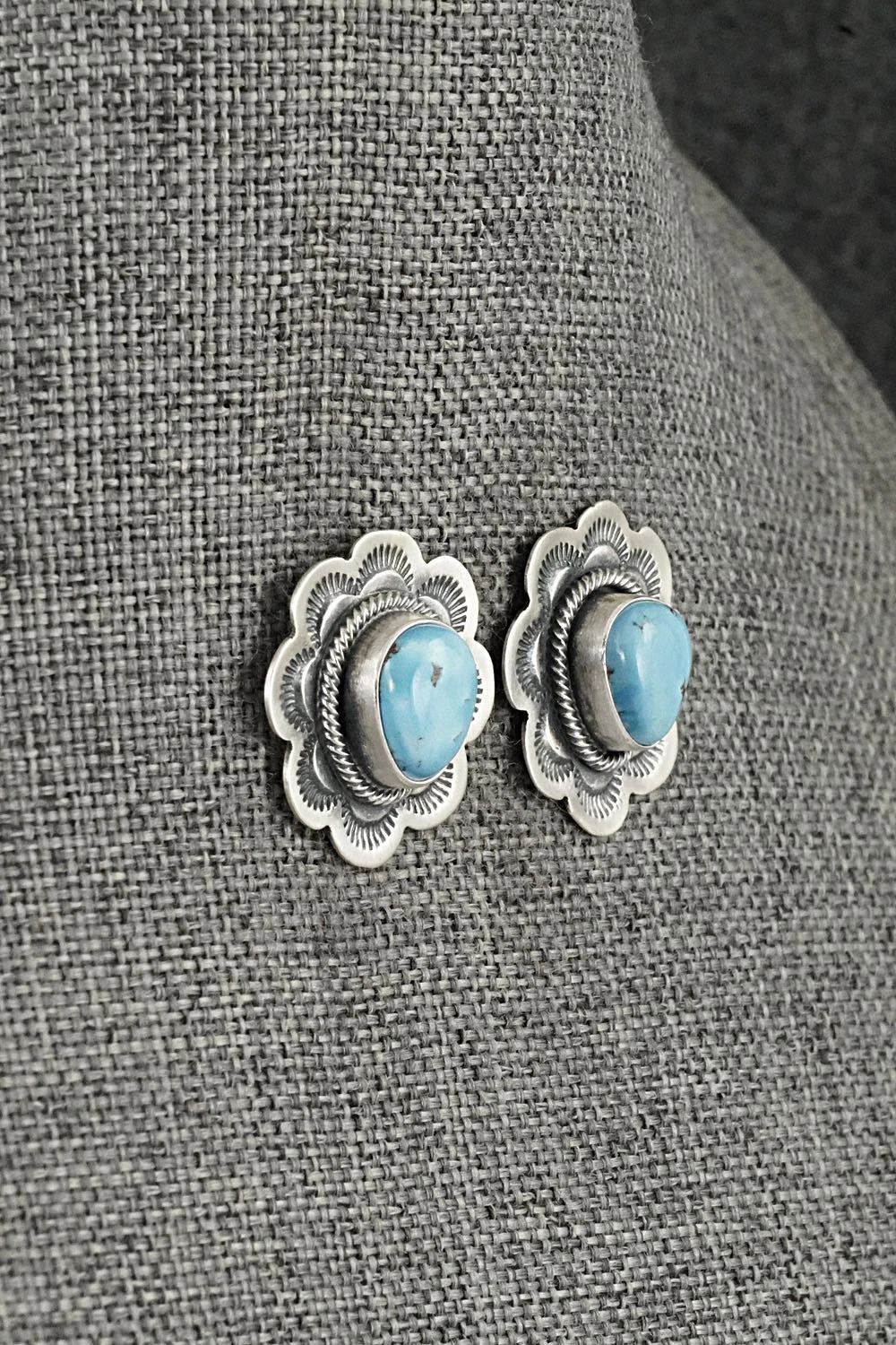Turquoise & Sterling Silver Necklace and Earrings Set - Mark Yazzie
