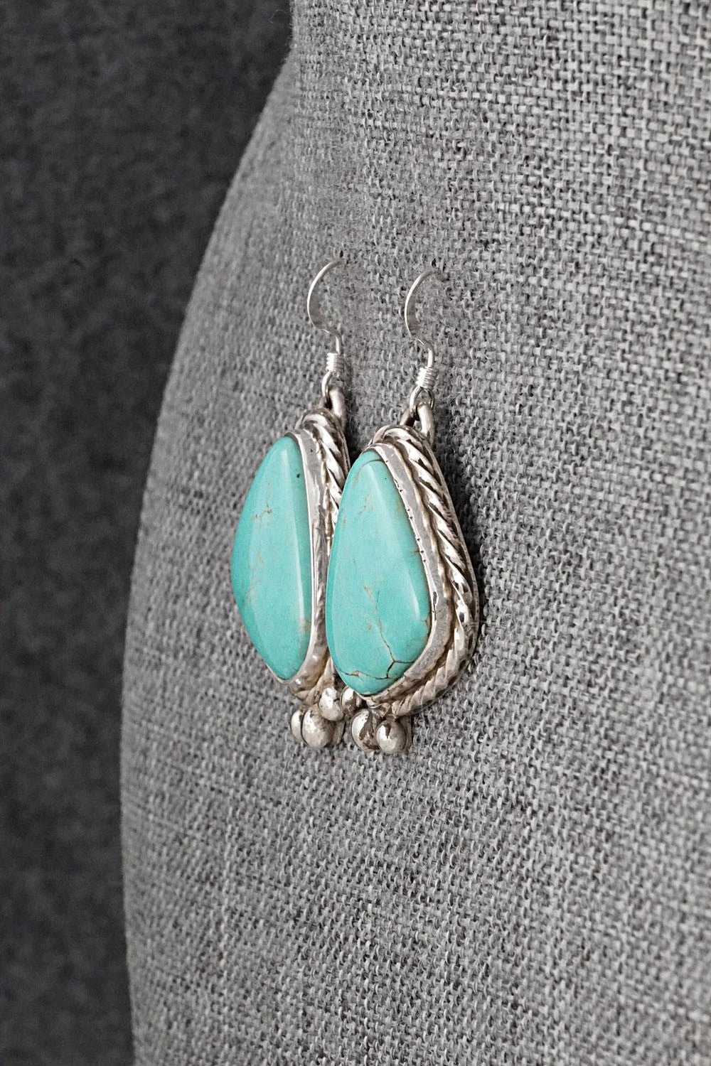 Turquoise & Sterling Silver Earrings - Aaron Robertson