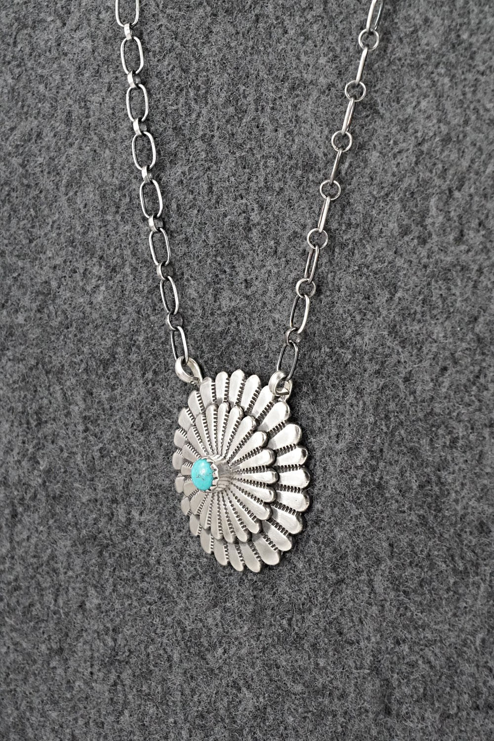 Turquoise & Sterling Silver Necklace - Sheldon Mariano
