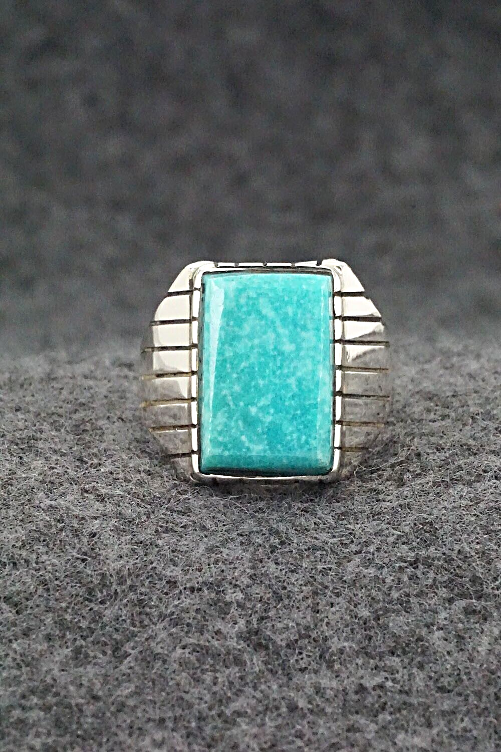 Turquoise & Sterling Silver Ring - Trevor Jack - Size 8.75