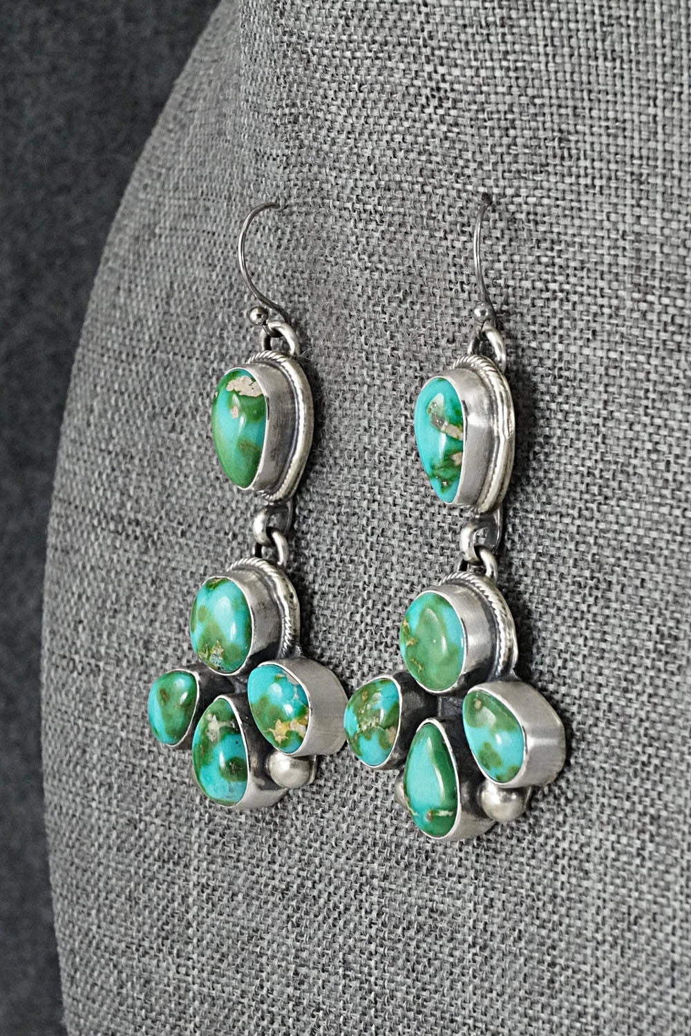 Turquoise & Sterling Silver Necklace and Earrings Set - Kathleen Livingston