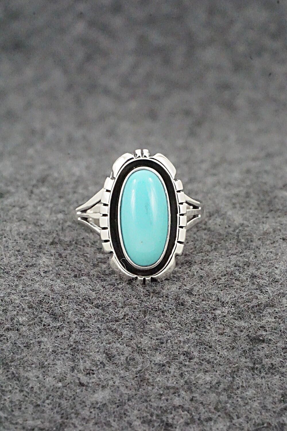 Turquoise & Sterling Silver Ring - Amos Begay - Size 6.25