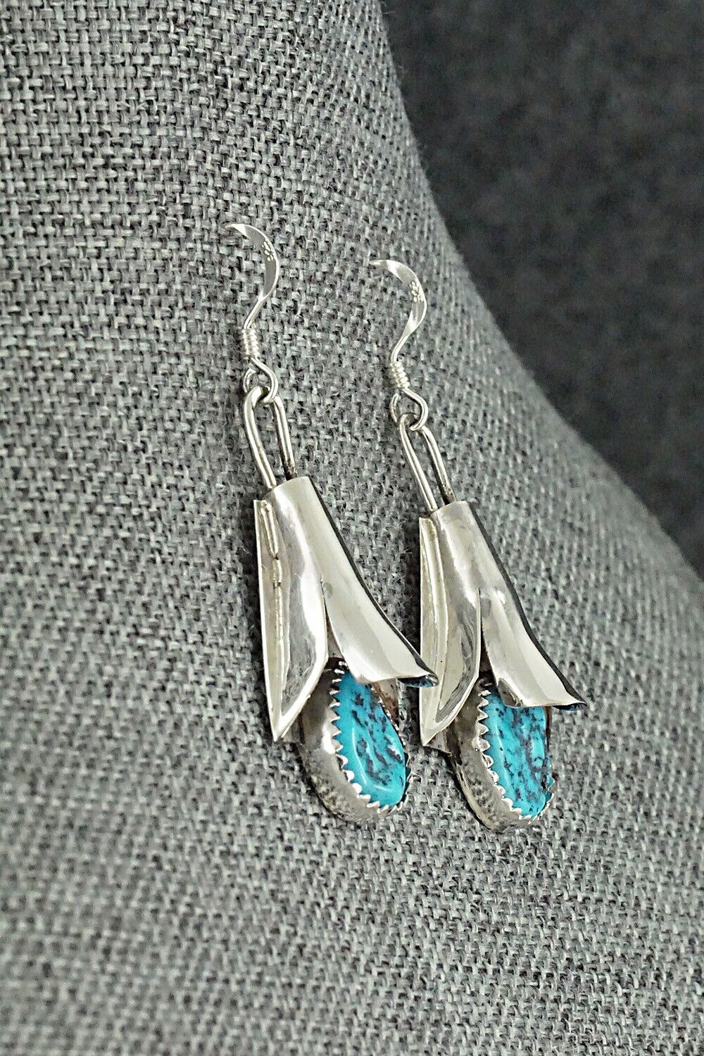 Turquoise & Sterling Silver Squash Blossom Set - Louise Yazzie