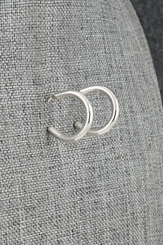 Sterling Silver Hoop Earrings - Elaine Tahe
