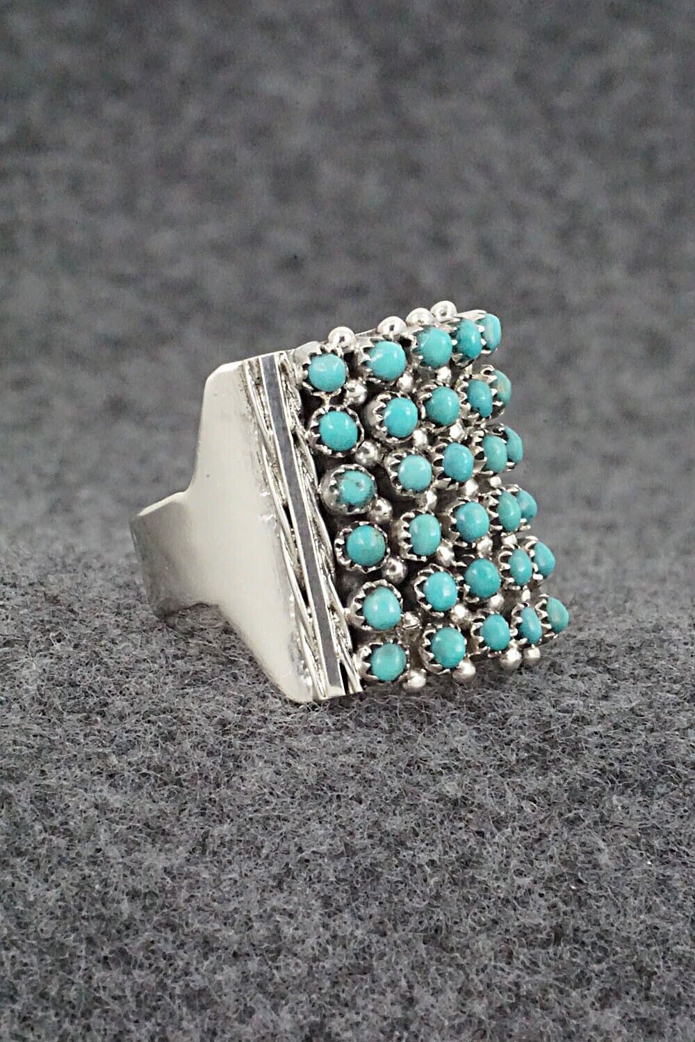 Turquoise & Sterling Silver Ring - Stephen Haloo - Size 8.5