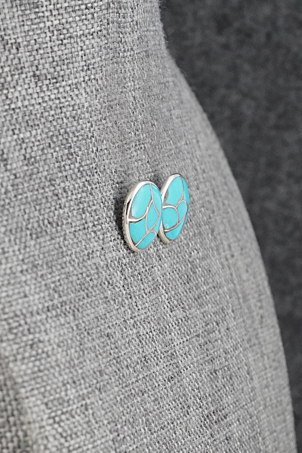 Turquoise & Sterling Silver Earrings - Orena Leekya