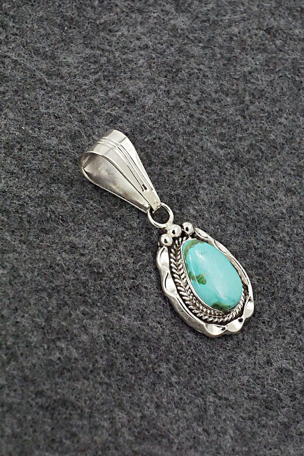 Turquoise & Sterling Silver Pendant - Samuel Yellowhair