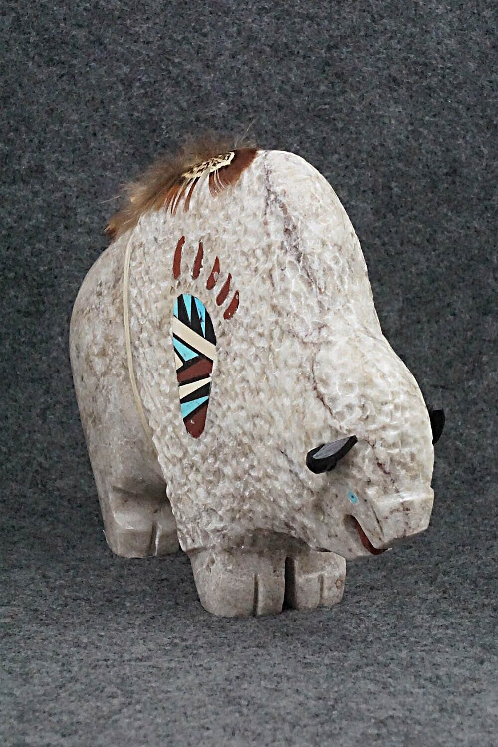 Buffalo Navajo Fetish Carving - Ben Livingston