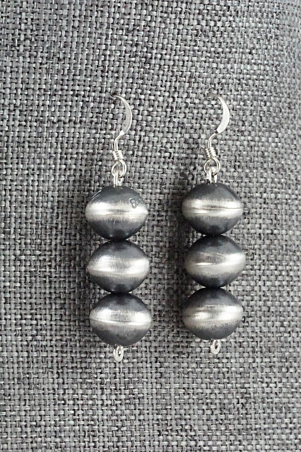 Sterling Silver Navajo Pearl Earrings - Preston Haley