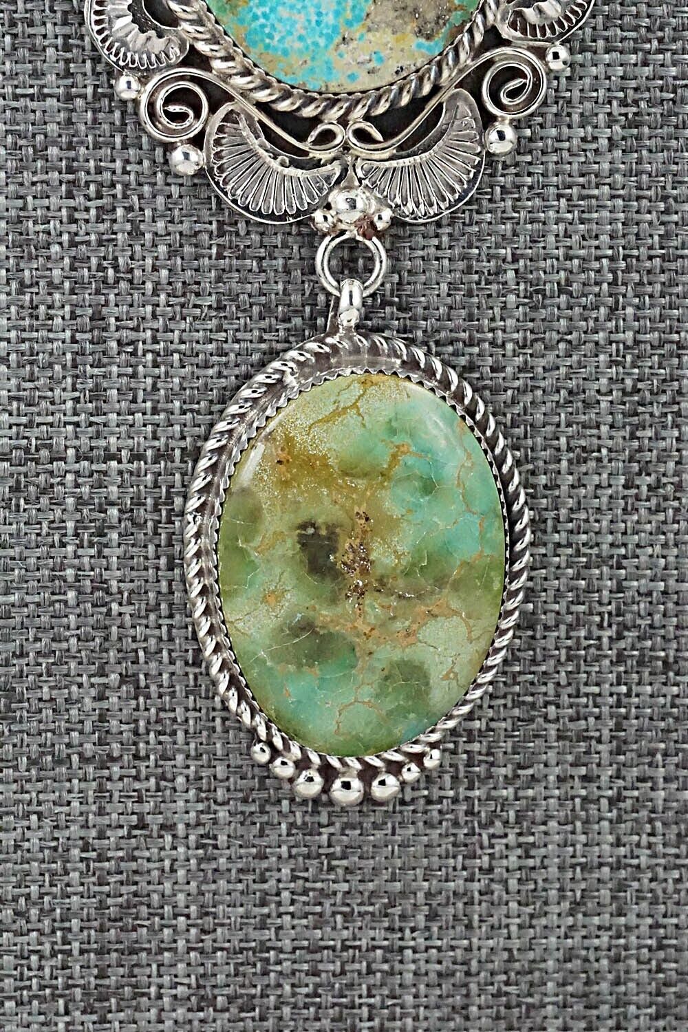 Turquoise and Sterling Silver Necklace - Anthony Brown