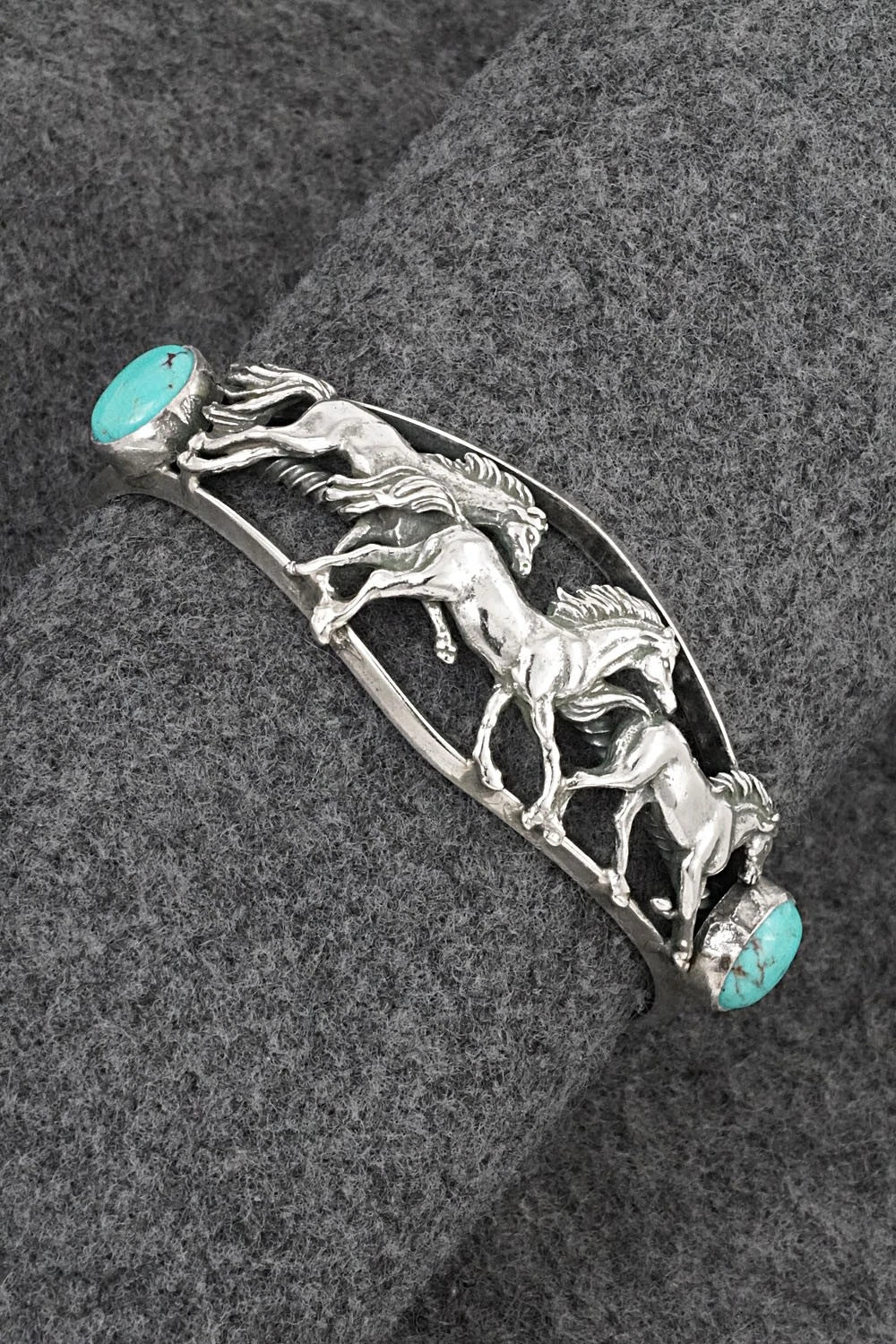 Turquoise & Sterling Silver Bracelet - Bobby Platero