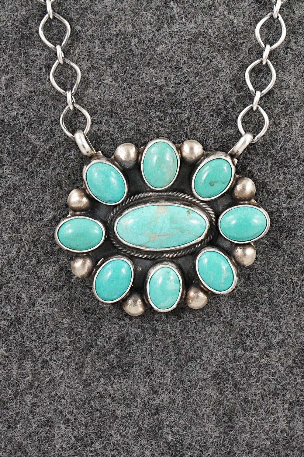 Turquoise & Sterling Silver Necklace - Kathleen Livingston