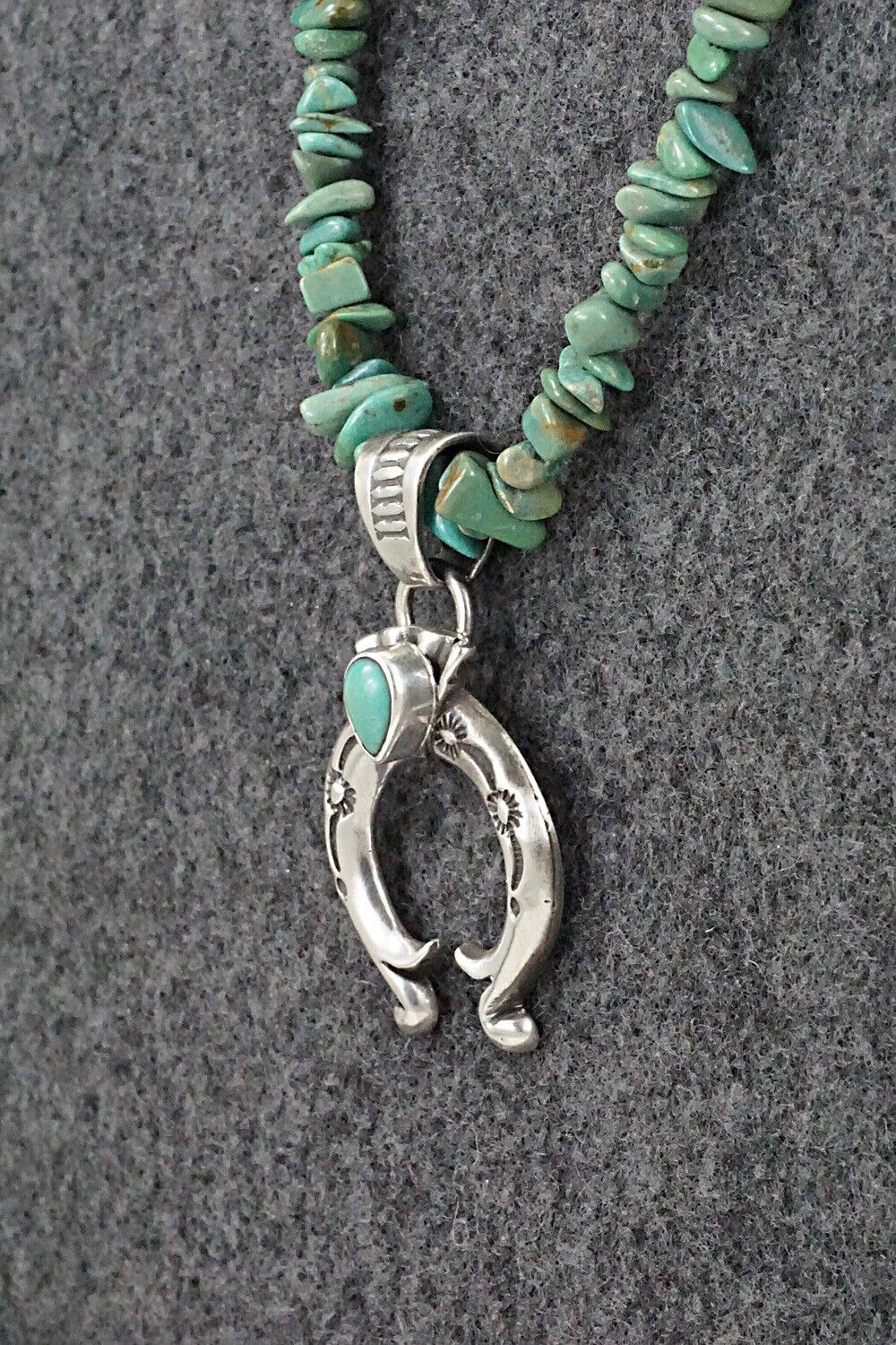 Turquoise & Sterling Silver Necklace 17" - Louise Joe