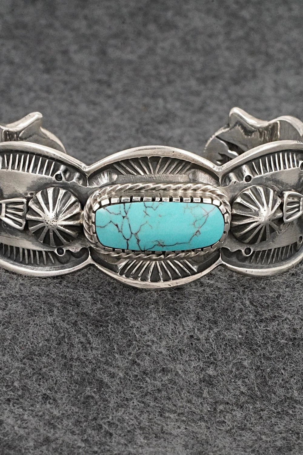 Turquoise & Sterling Silver Bracelet - Roland Dixson