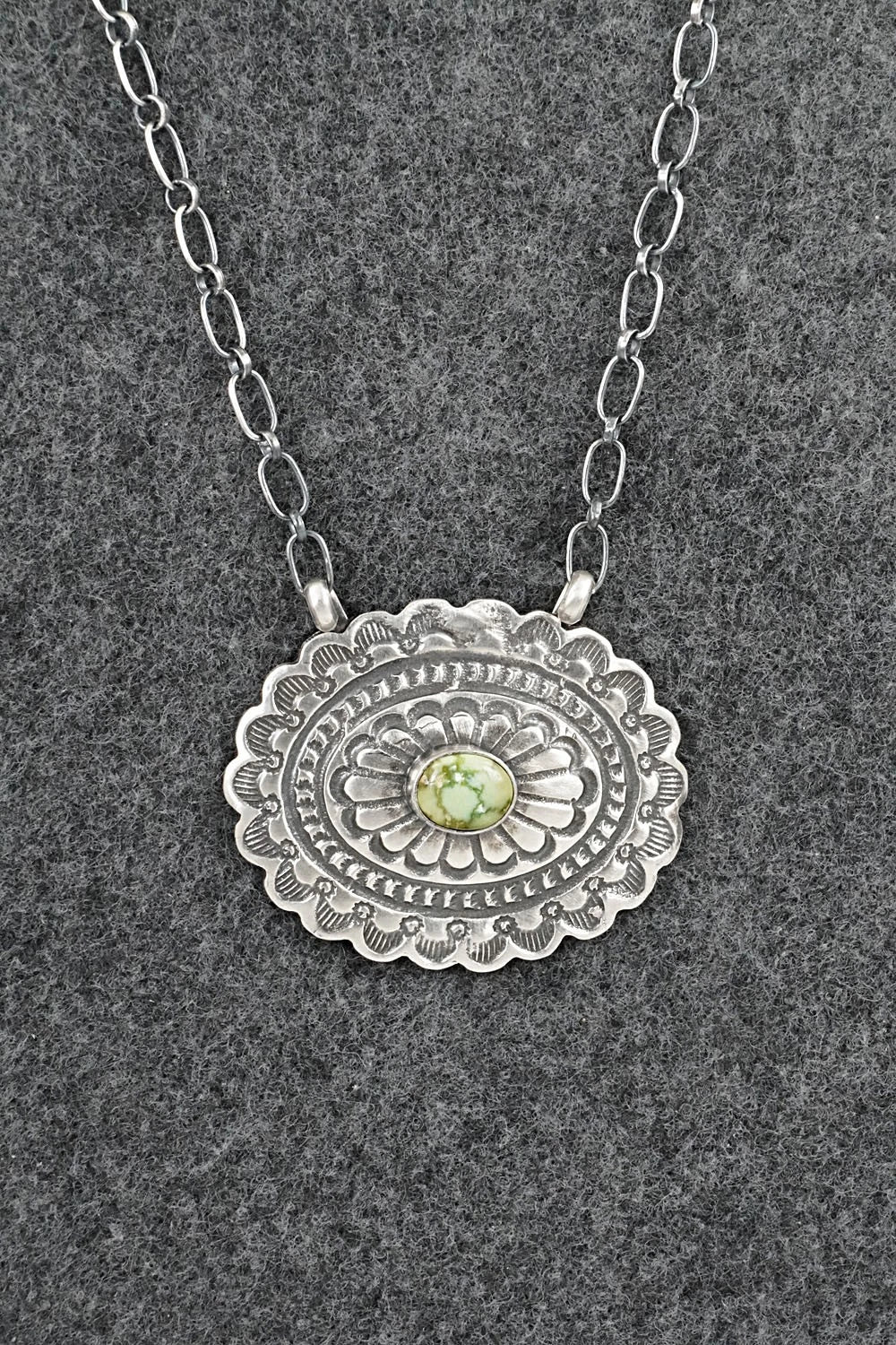 Turquoise & Sterling Silver Necklace - Adrienne Gordon