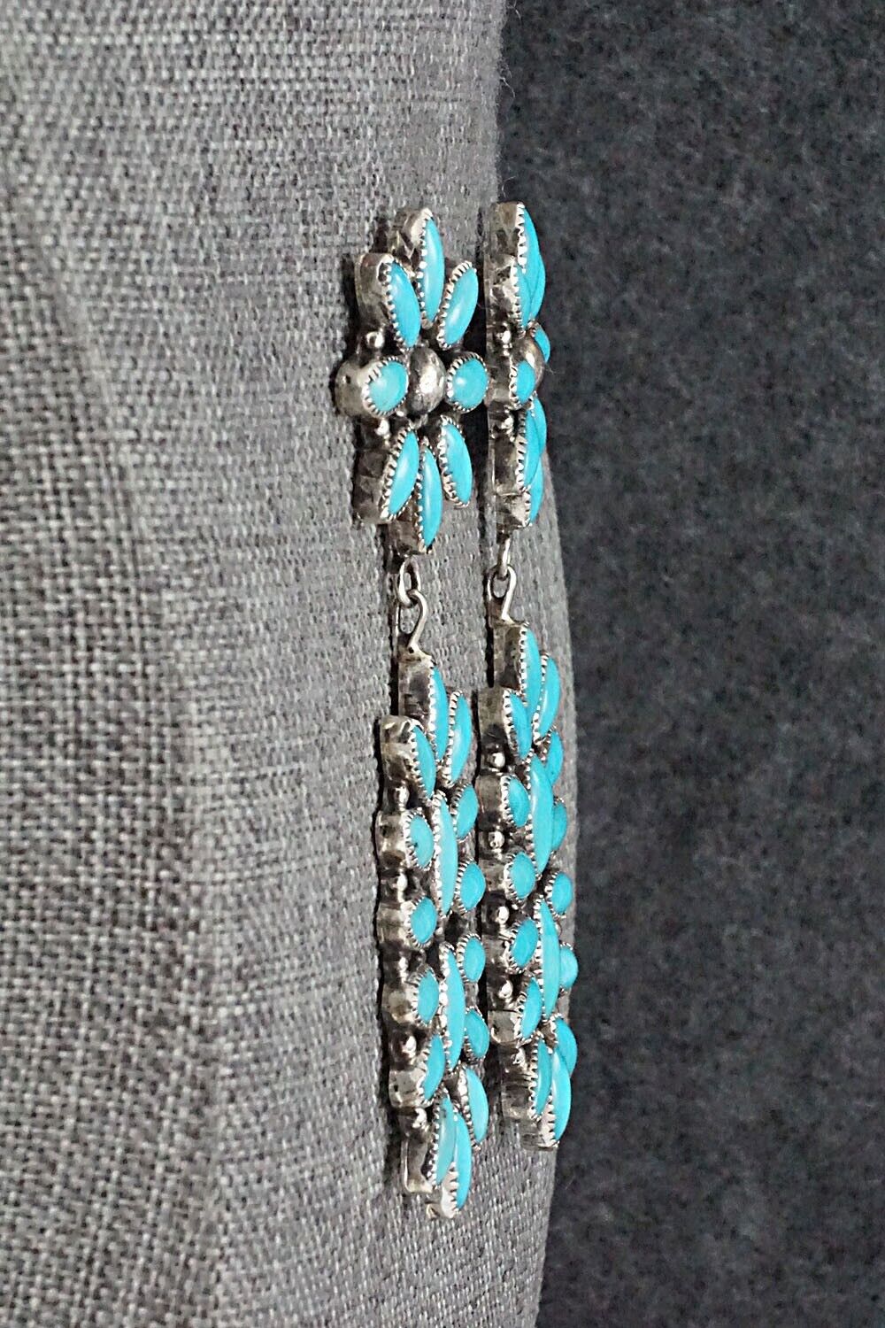 Turquoise & Sterling Silver Earrings - Anthony Skeets