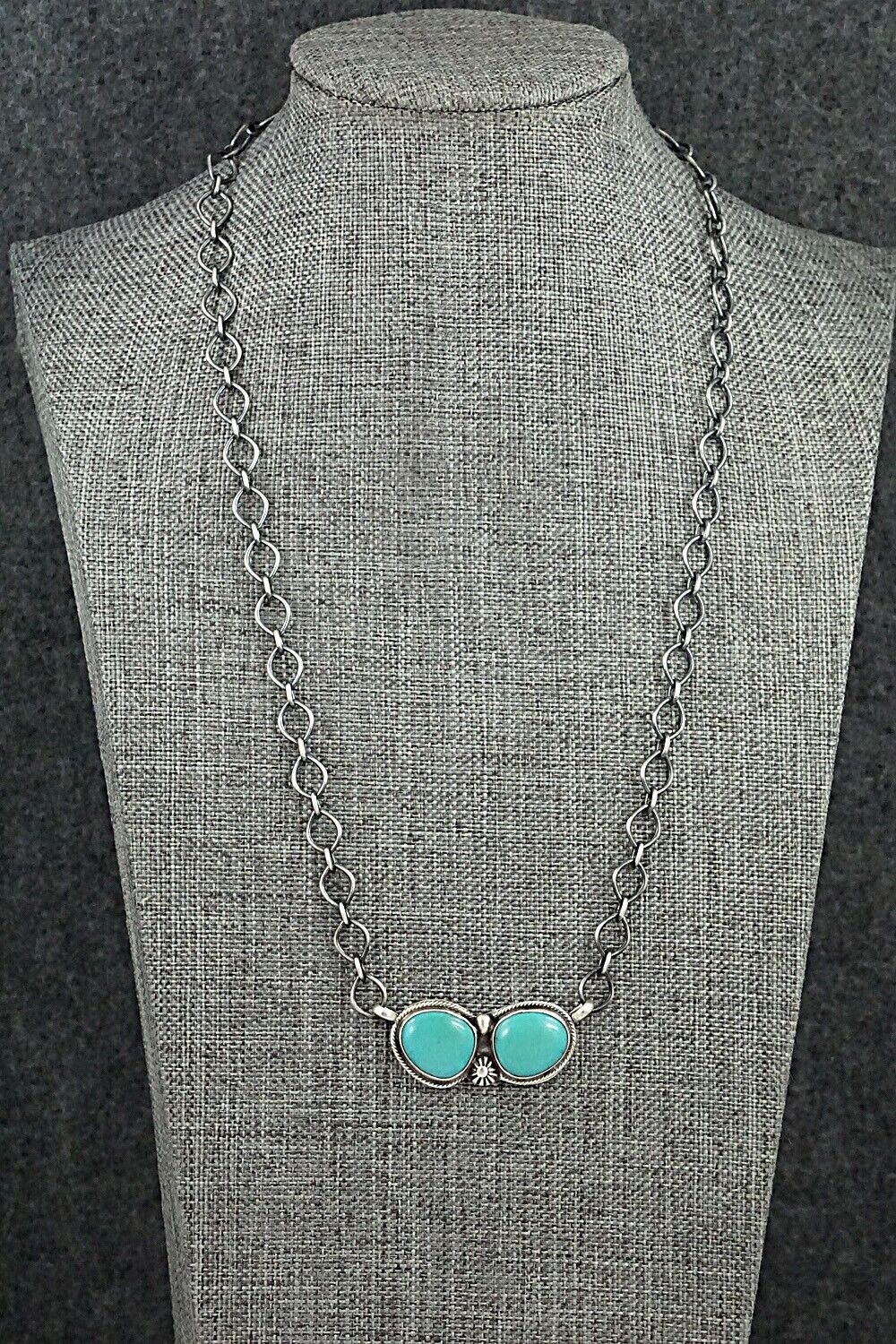 Turquoise & Sterling Silver Necklace - Kathleen Livingston