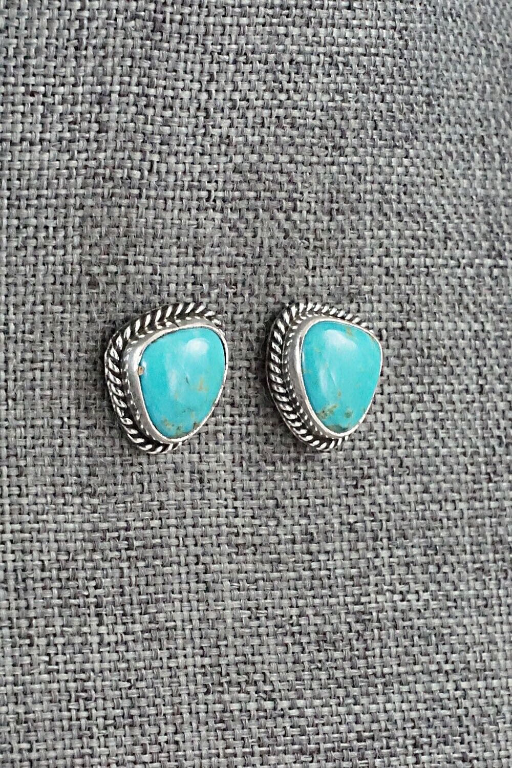 Turquoise & Sterling Silver Earrings - Marco Begaye