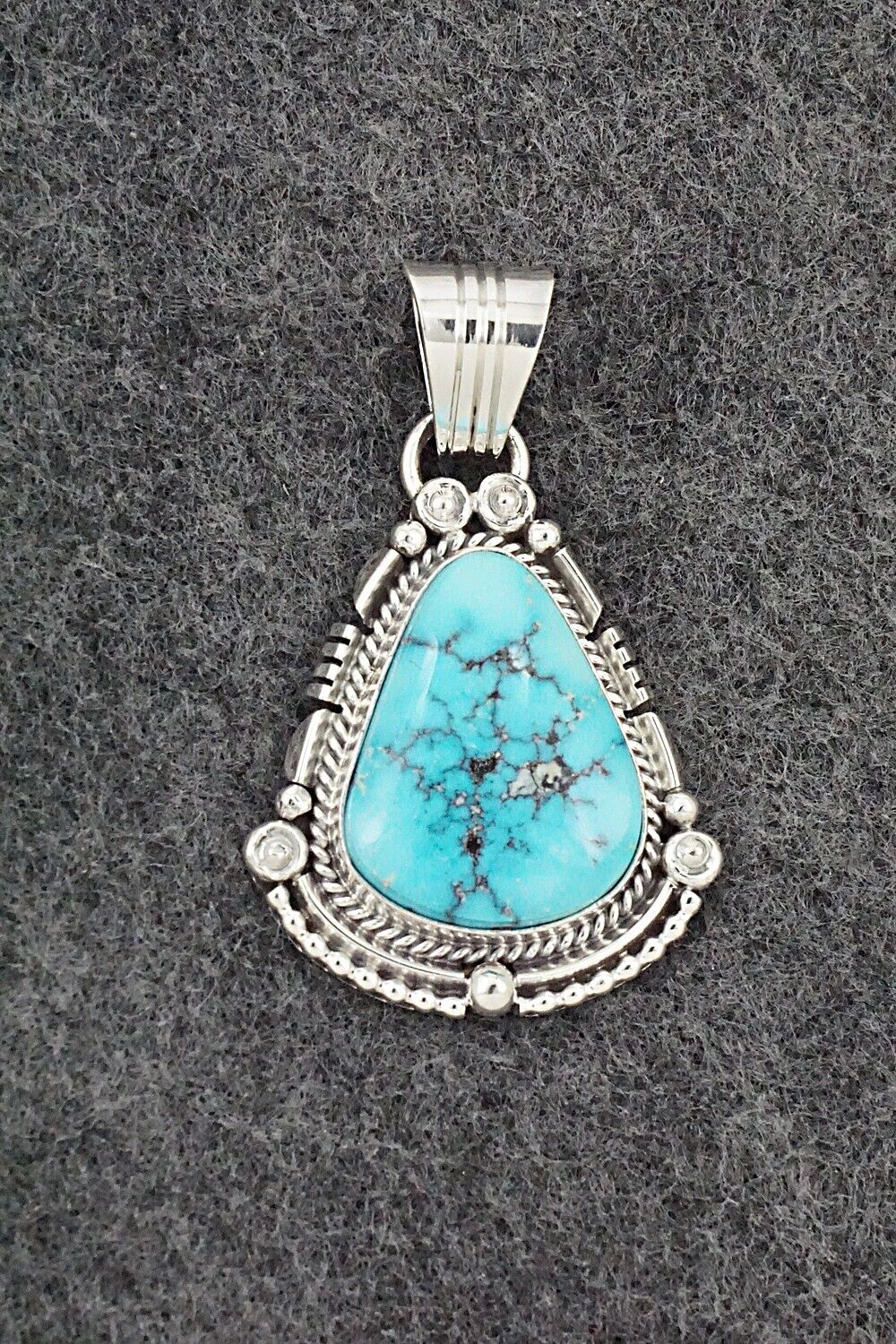 Turquoise & Sterling Silver Pendant - Daniel Benally