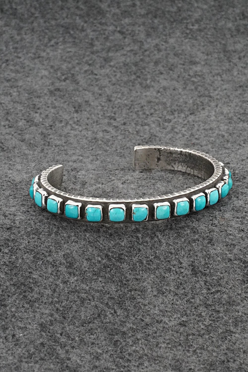 Turquoise & Sterling Silver Bracelet - Ernest Rangel