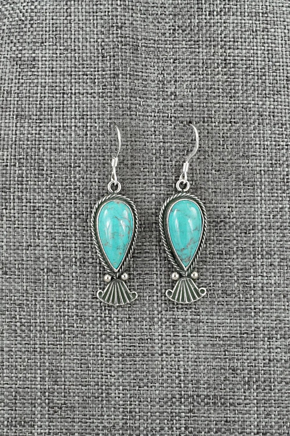 Turquoise & Sterling Silver Earrings - Verley Betone