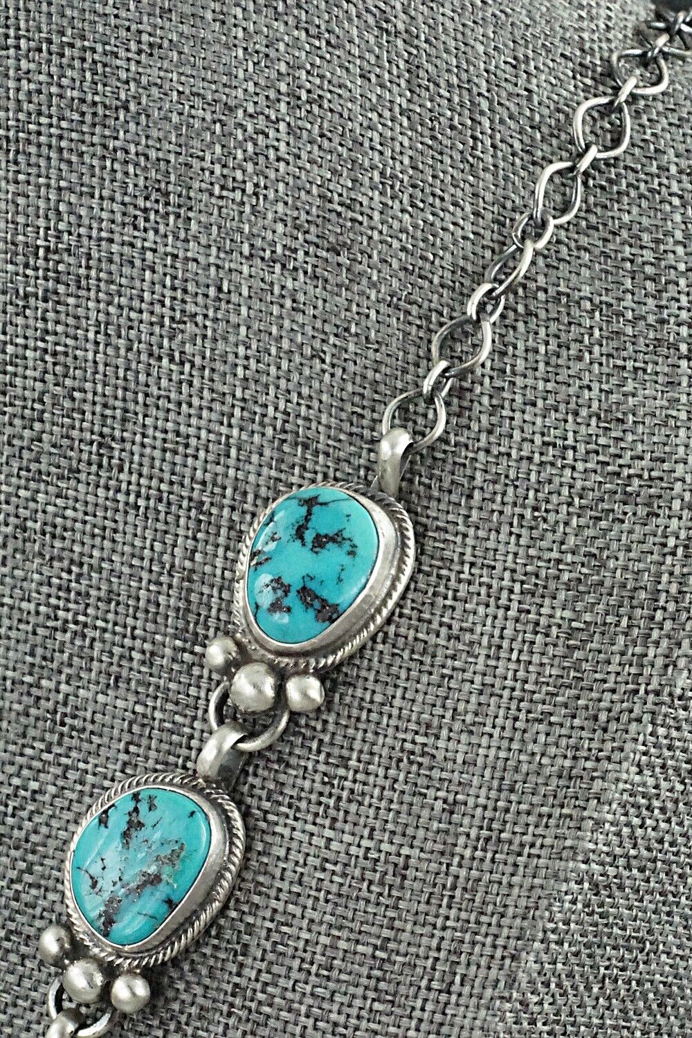 Turquoise & Sterling Silver Necklace Set - Bobby Johnson