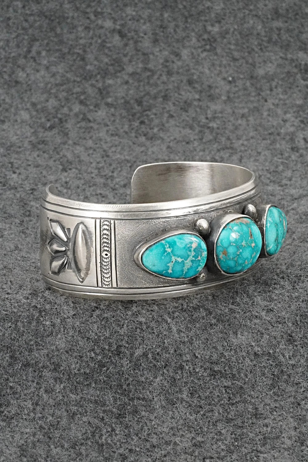 Turquoise & Sterling Silver Bracelet - Charlie John