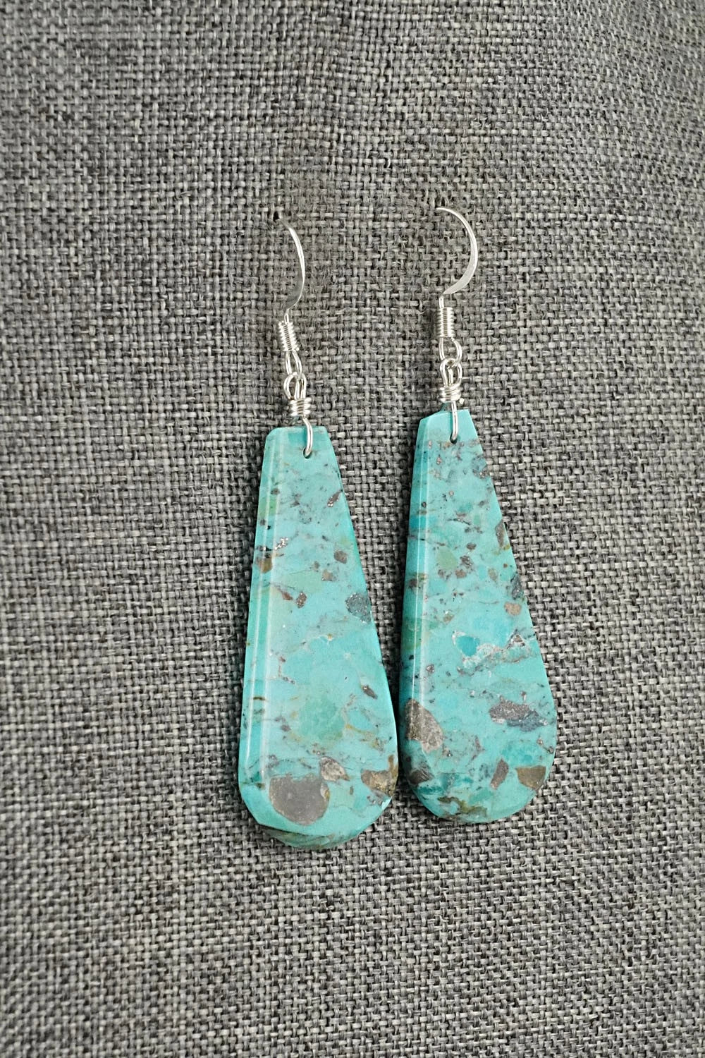 Turquoise & Sterling Silver Earrings - Lupe Lovato