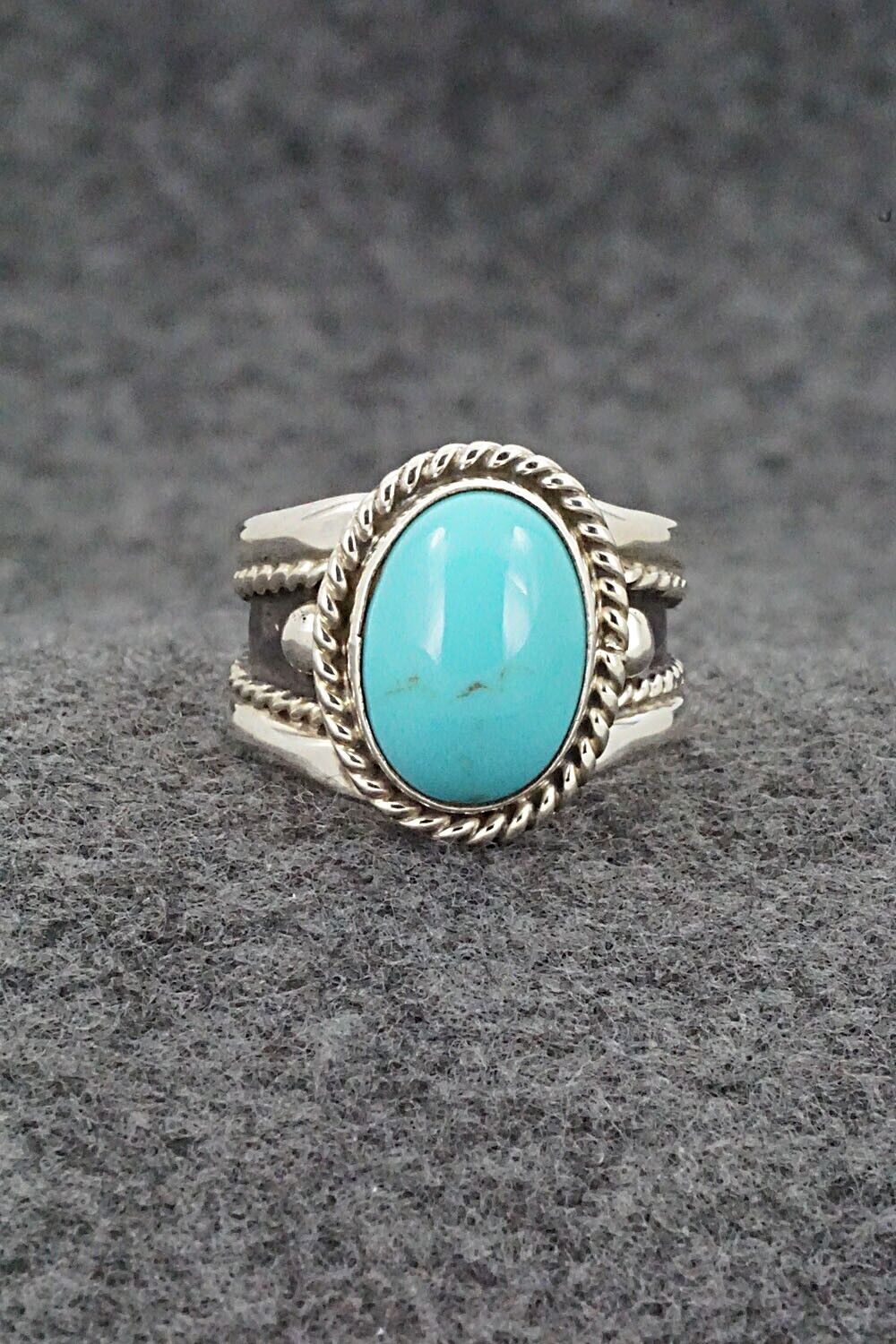 Turquoise & Sterling Silver Ring - Thomas Yazzie - Size 7