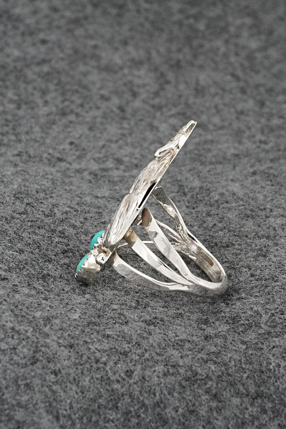 Turquoise & Sterling Silver Ring - Robert Martinez - Size 8.5