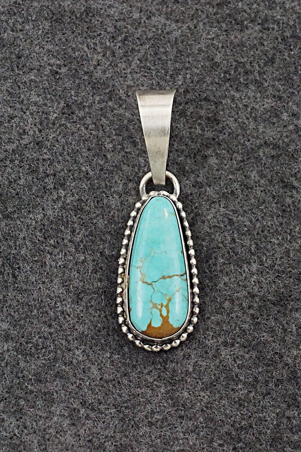 Turquoise & Sterling Silver Pendant - Randy Billy