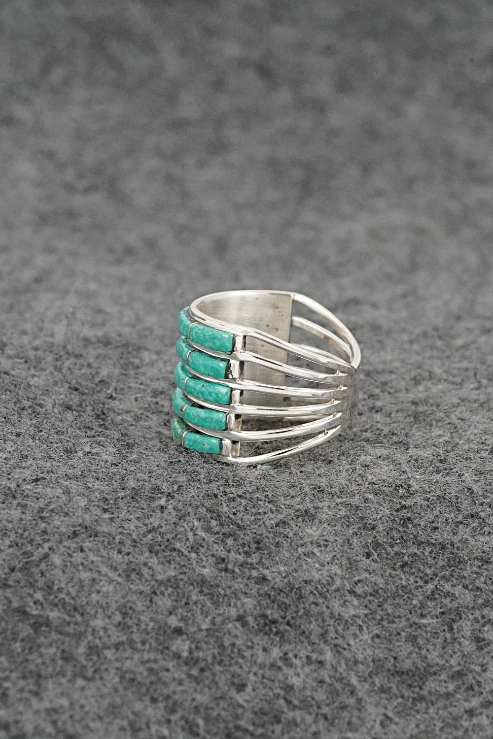 Turquoise & Sterling Silver Ring - Jamie Johnson - Size 6