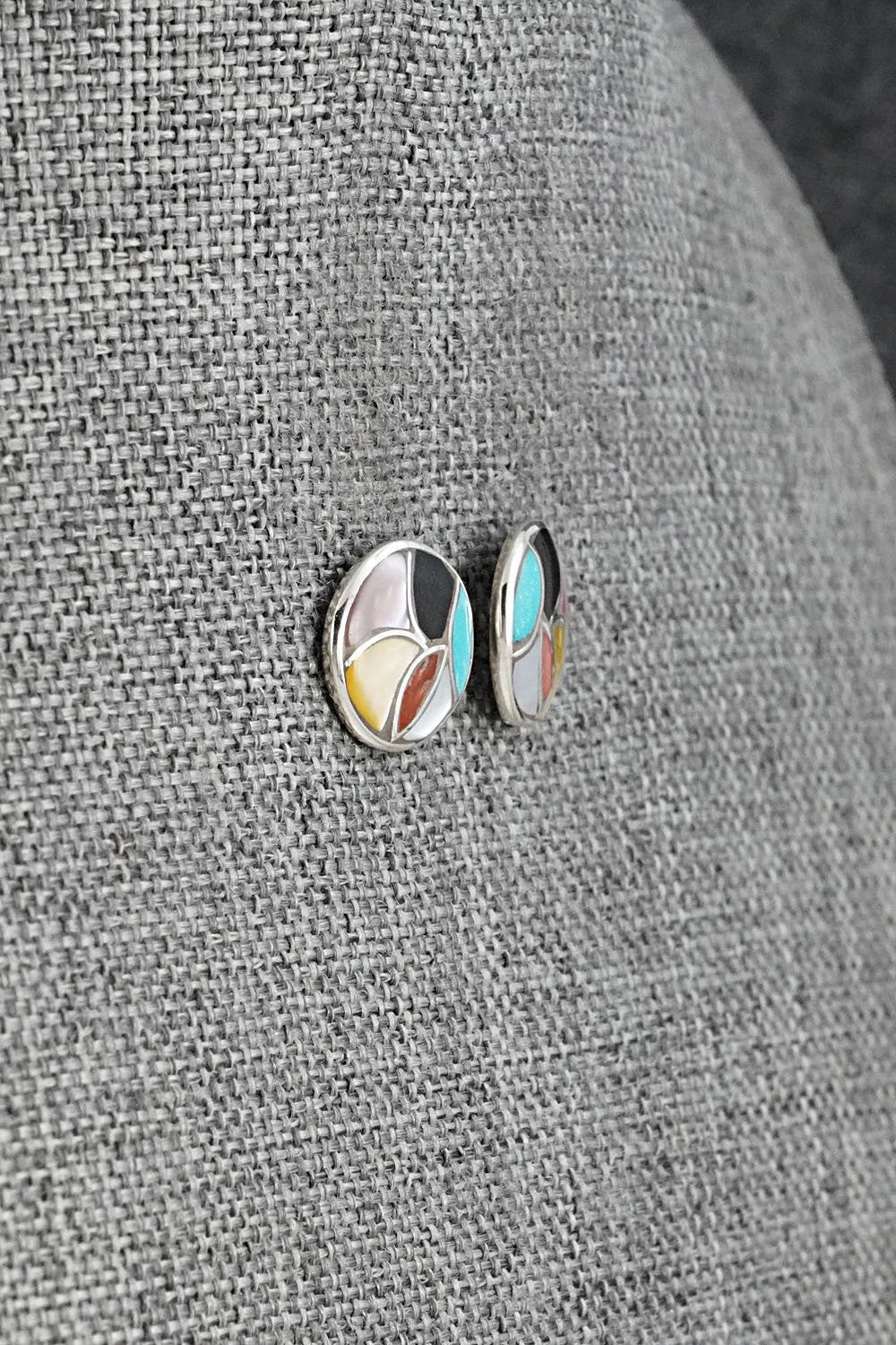 Multi-Stone & Sterling Silver Earrings - Orena Leekya