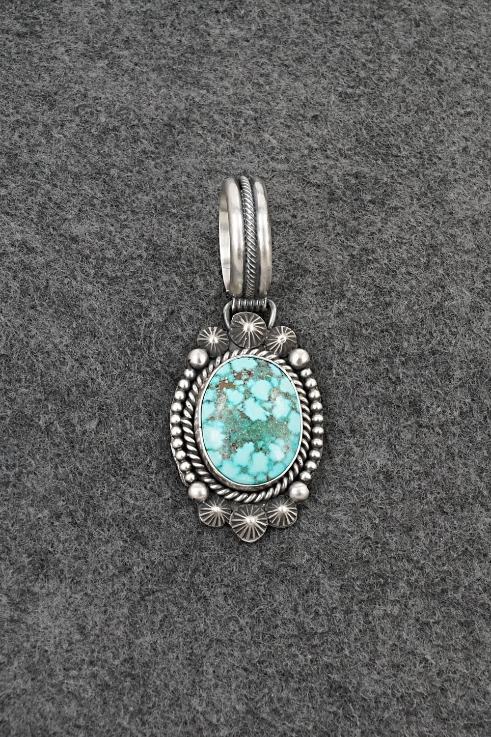 Turquoise & Sterling Silver Pendant - Michael Calladitto
