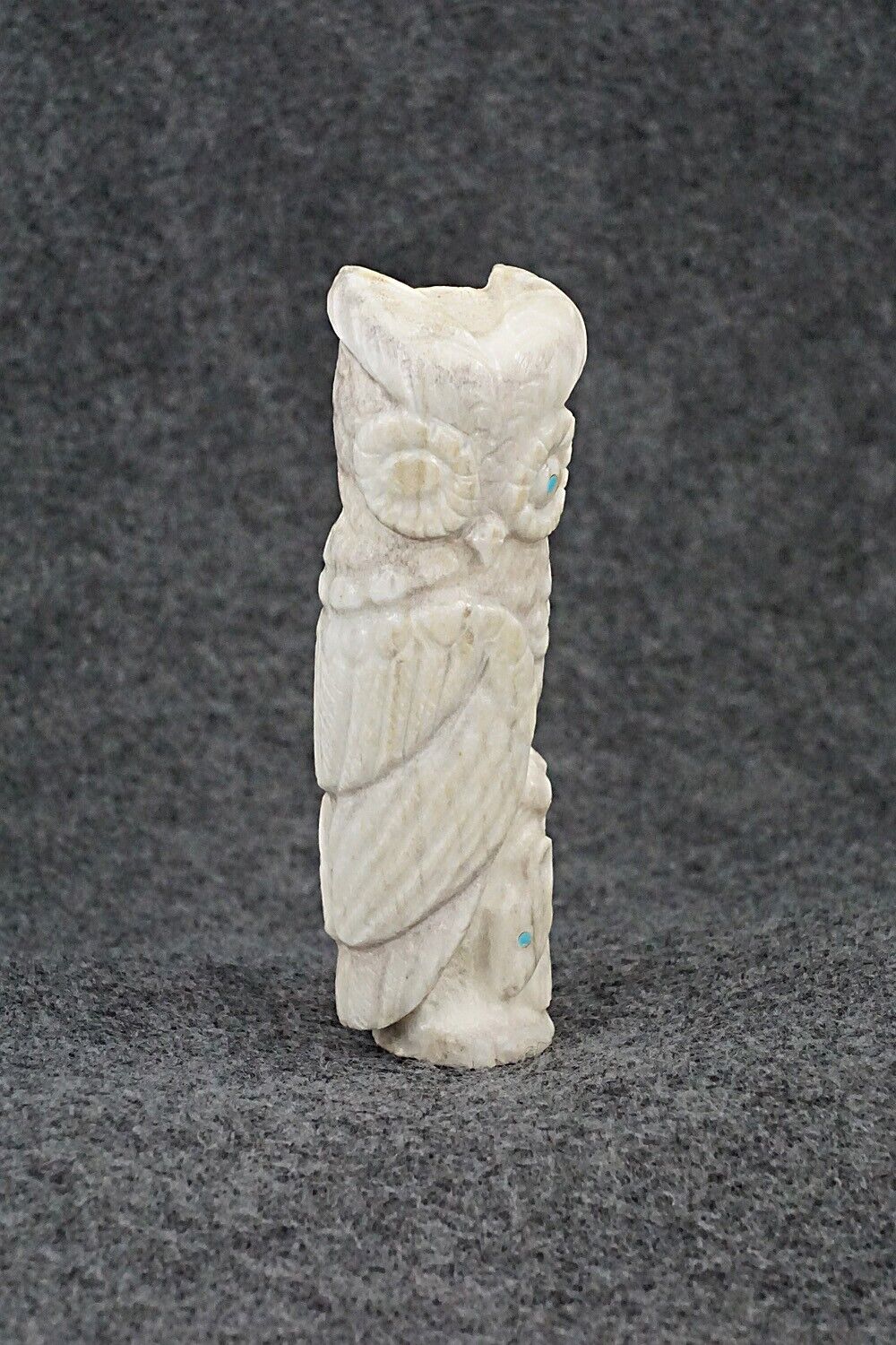 Owl and Mouse Zuni Fetish Carving - Maxx Laate