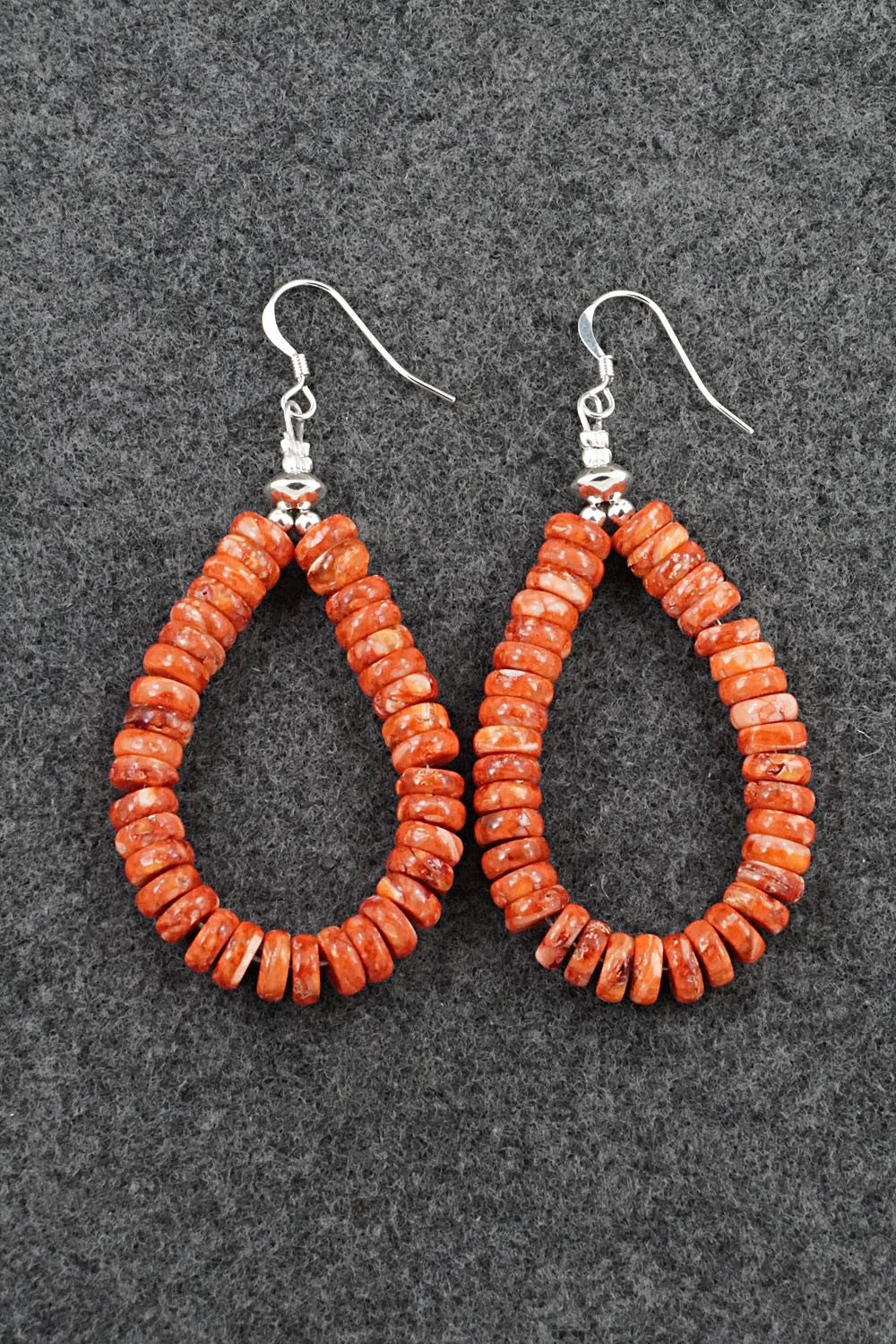 Spiny Oyster & Sterling Silver Earrings - Louise Joe