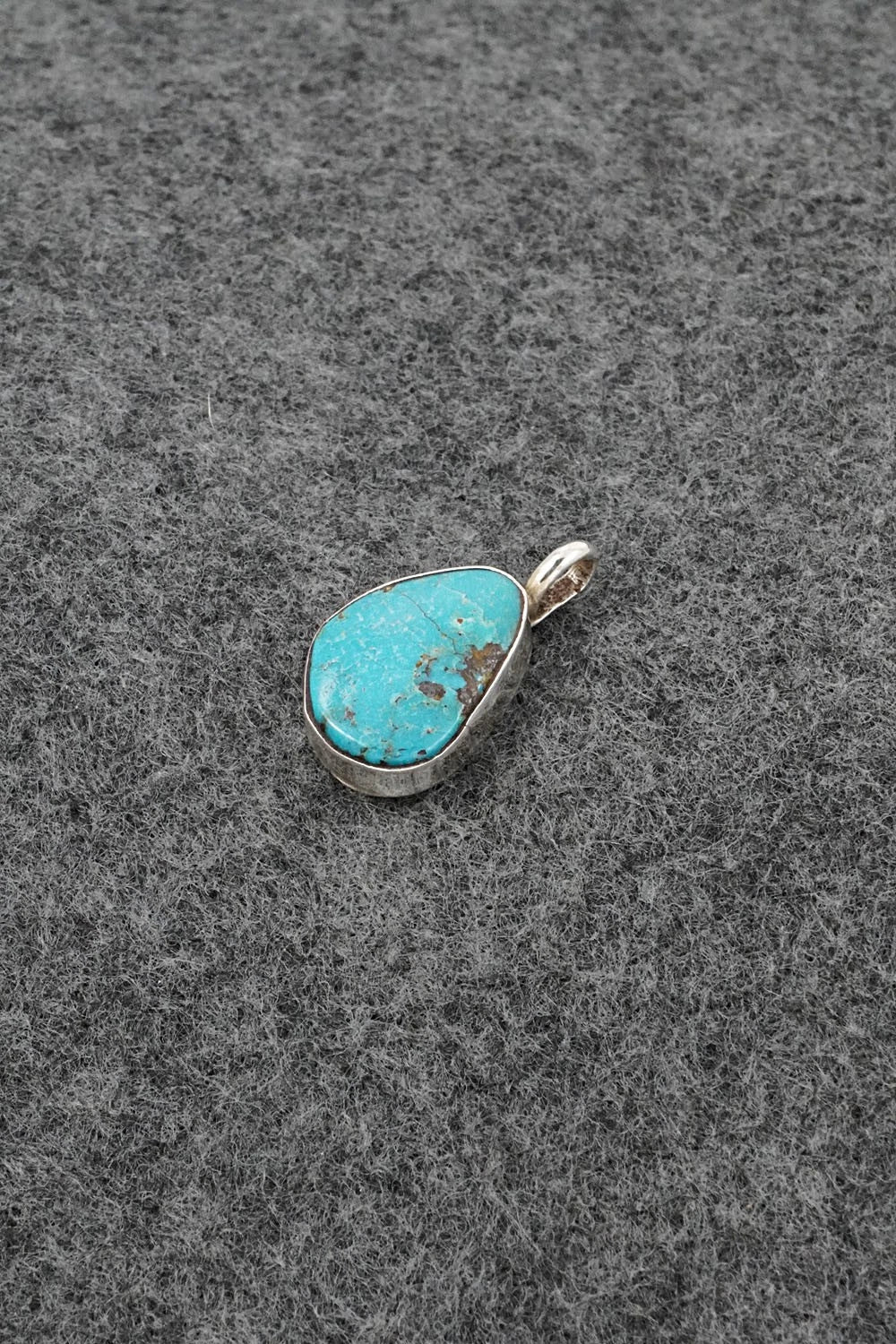 Turquoise & Sterling Silver Pendant - Ernest Hawthorne