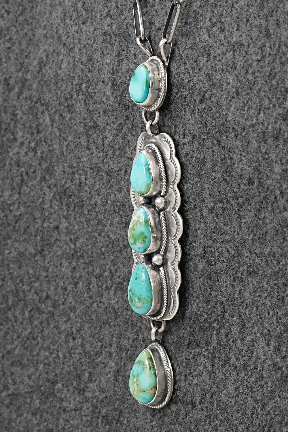 Turquoise & Sterling Silver Necklace - Bobby Johnson