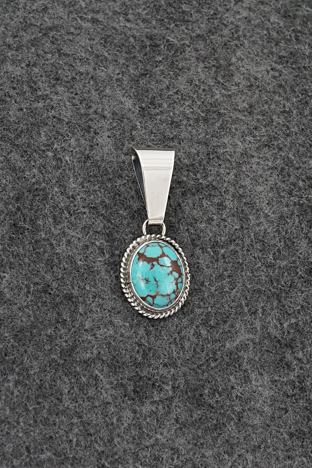 Turquoise & Sterling Silver Pendant - Eugene Gruber
