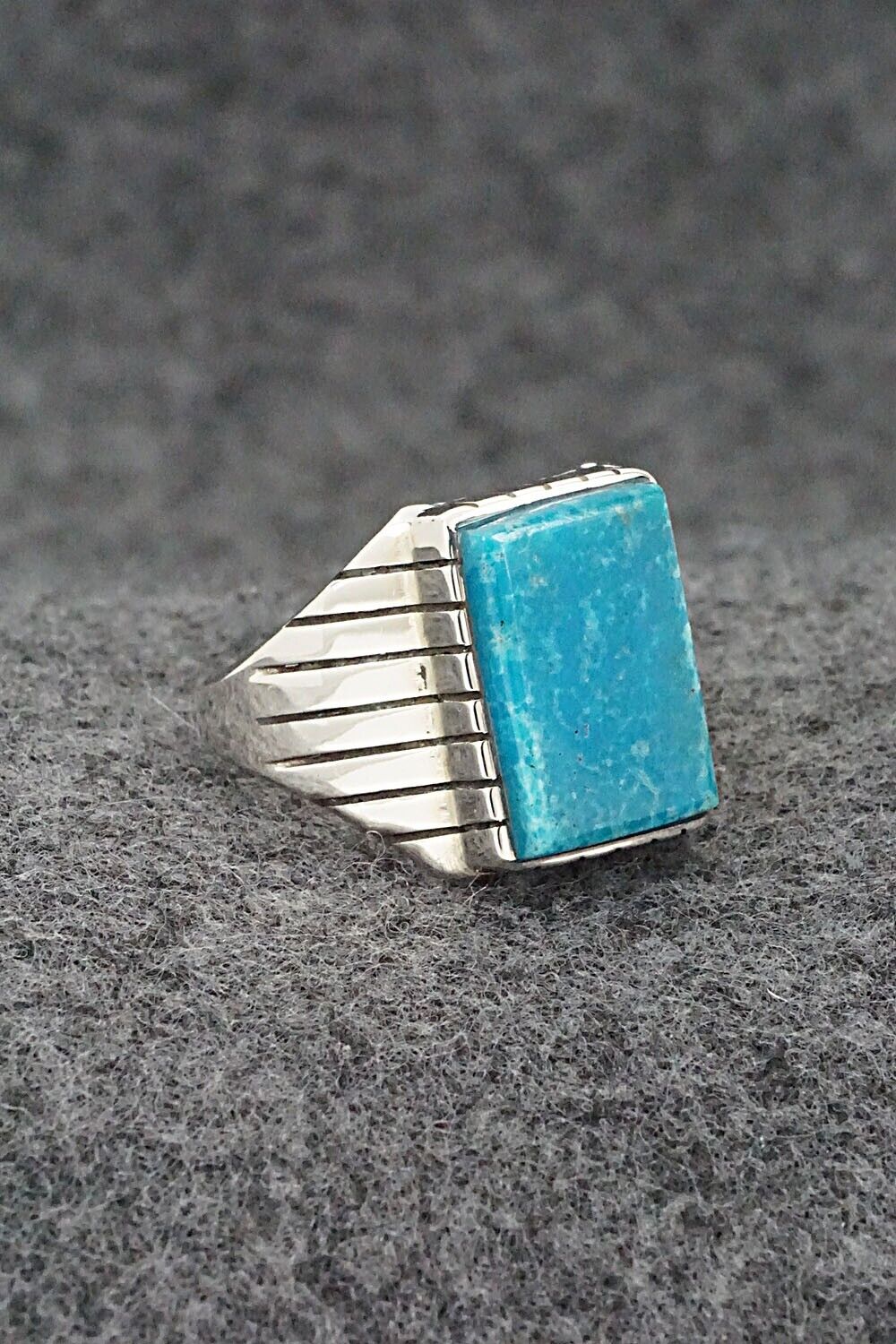 Turquoise & Sterling Silver Ring - Trevor Jack - Size 10.5