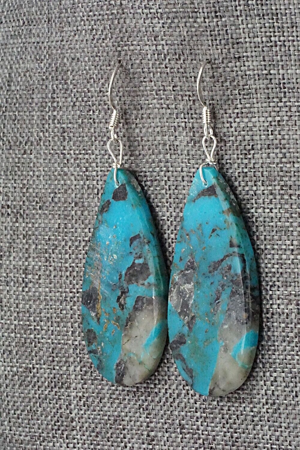 Turquoise & Sterling Silver Earrings - Joe Garcia