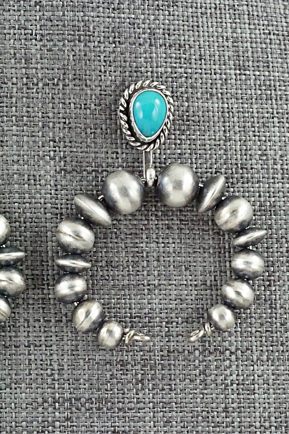 Turquoise & Sterling Silver Navajo Pearl Earrings - Amanda Larry