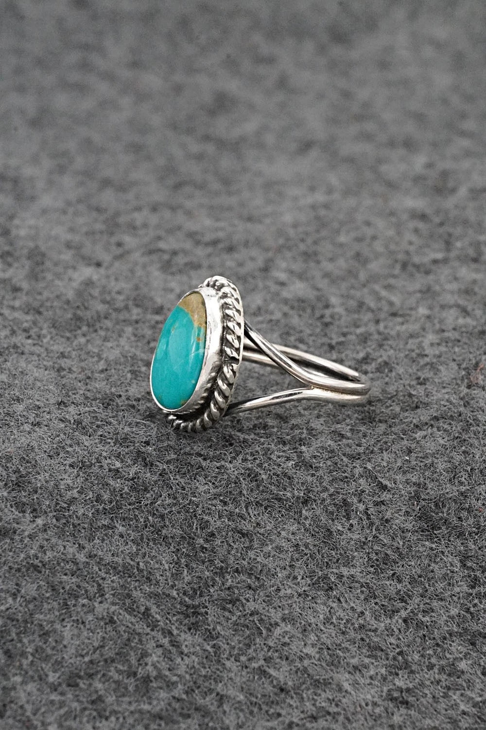 Turquoise & Sterling Silver Ring - Eugene Gruber - Size 5