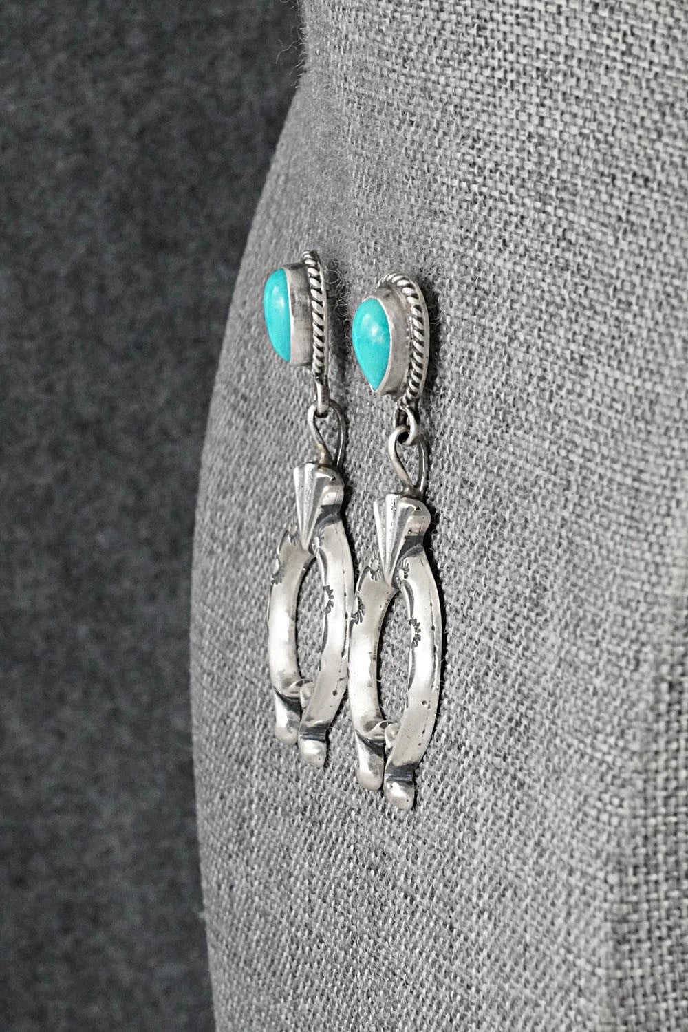 Turquoise & Sterling Silver Earrings - Sharon McCarthy