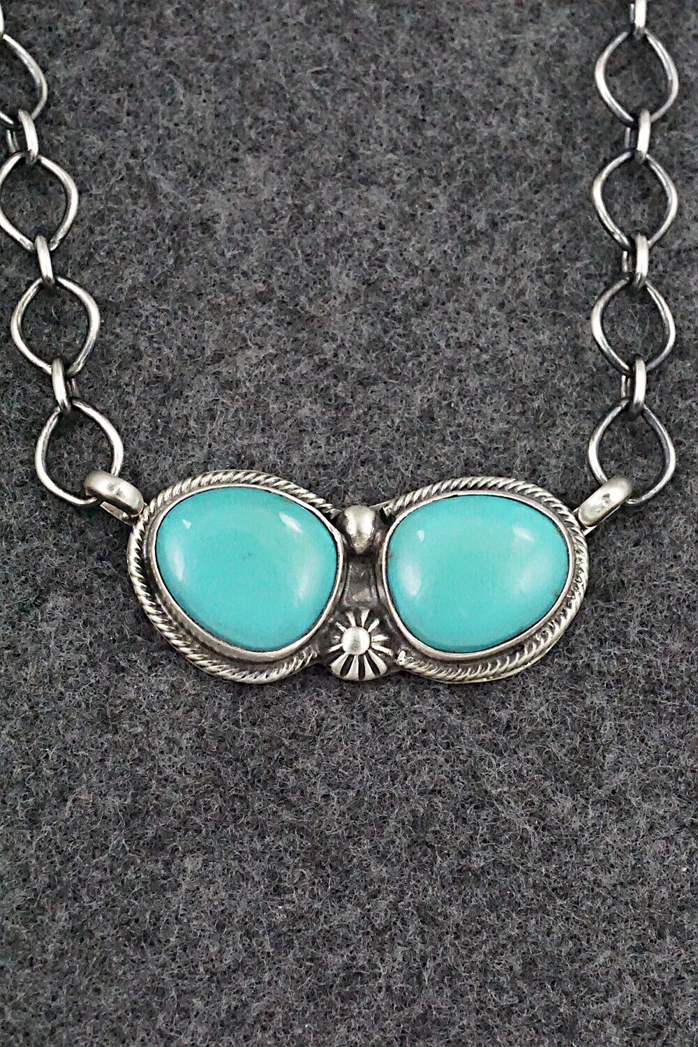 Turquoise & Sterling Silver Necklace - Kathleen Livingston