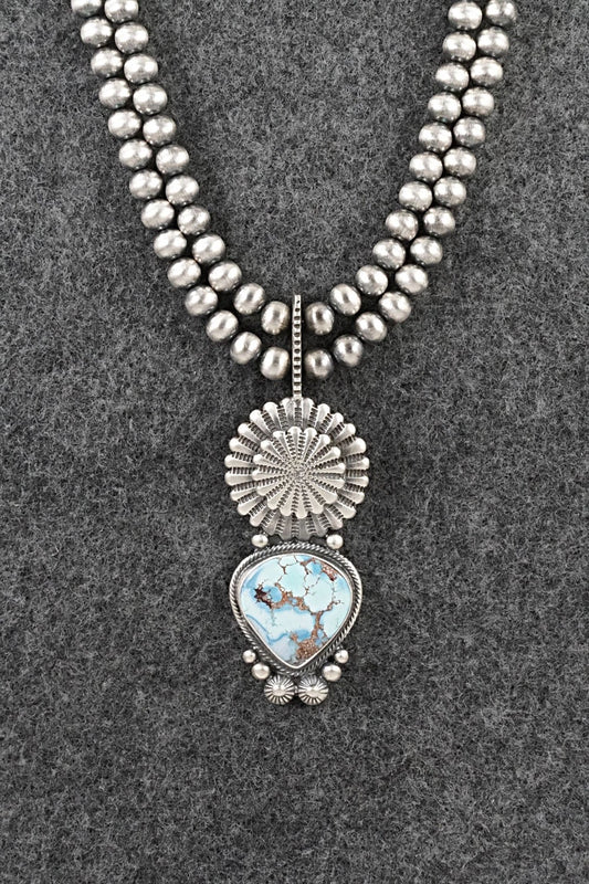 Turquoise & Sterling Silver Necklace - Tom Lewis