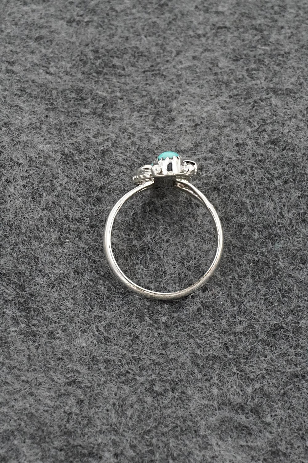Turquoise and Sterling Silver Ring - Judy Largo - Size 7.5