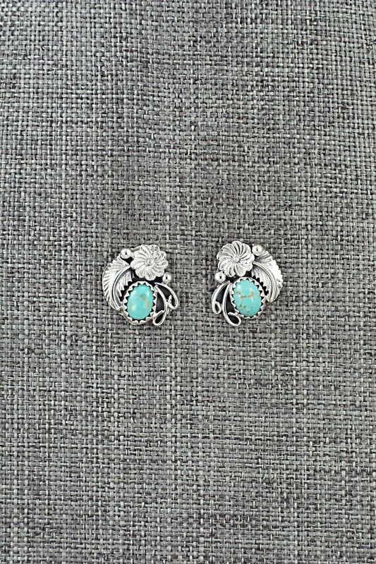 Turquoise & Sterling Silver Earrings - Rita Largo